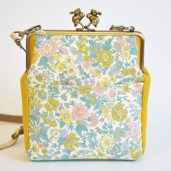 Mini shoulder bag - Liberty "Emily" floral - yellow [591] 第3張的照片