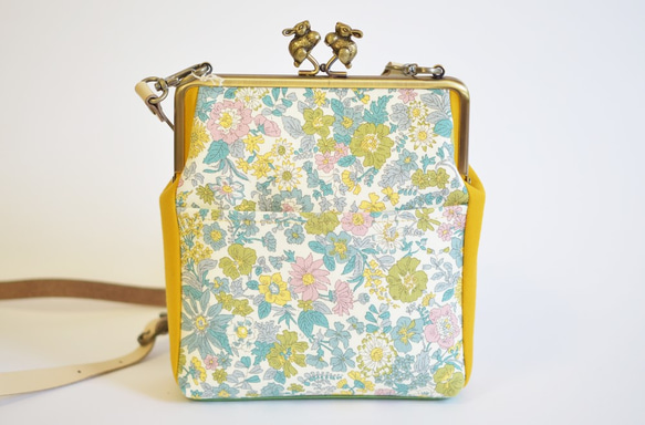 Mini shoulder bag - Liberty "Emily" floral - yellow [591] 第3張的照片