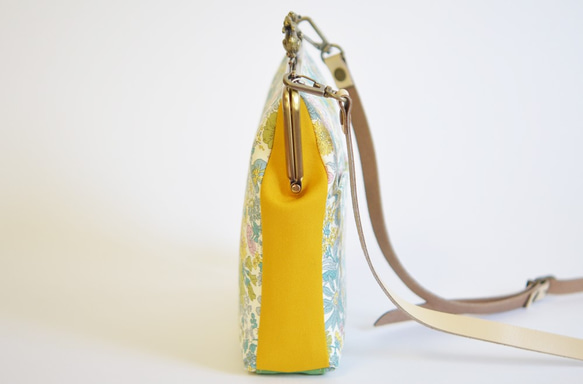 Mini shoulder bag - Liberty "Emily" floral - yellow [591] 第4張的照片