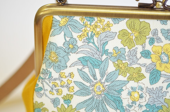 Mini shoulder bag - Liberty "Emily" floral - yellow [591] 第6張的照片
