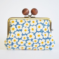 Double clasp/frame purse - pop floral in blue - [655] 第2張的照片