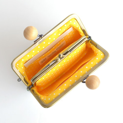 Double clasp/frame purse - Lemon - Swedish fabric [811] 第7張的照片