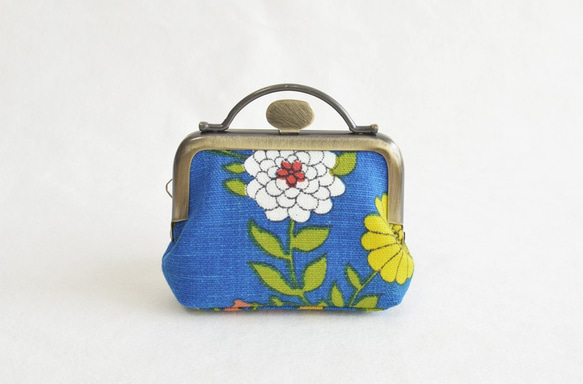 Tiny frame pouch - vintage - retro floral in blue[616] 第2張的照片