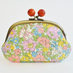 {口金包}Liberty "Cosmos Meadow" purse with wooden balls[698] 第2張的照片