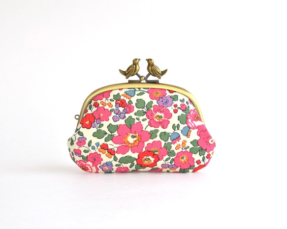 {花卉口金包} Frame purse with birds - Liberty "Betsy" [723] 第2張的照片