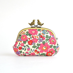 {花卉口金包} Frame purse with birds - Liberty "Betsy" [723] 第3張的照片