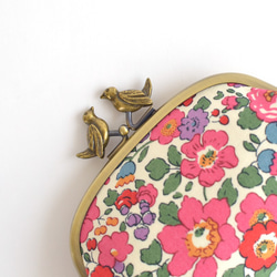 {花卉口金包} Frame purse with birds - Liberty "Betsy" [723] 第4張的照片