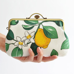 Lemon small cosmetic pouch/pen case - Swedish fabric [745] 第1張的照片