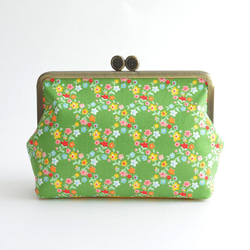 Retro floral cosmetic pouch - Green garden floral [728] 第2張的照片