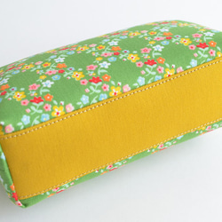Retro floral cosmetic pouch - Green garden floral [728] 第6張的照片