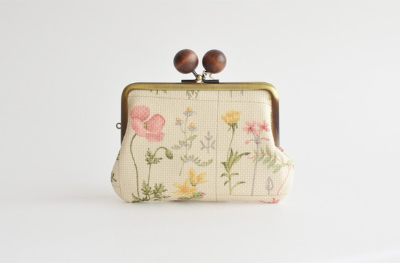 {花卉口金包}Double clasp/frame purse - Cottage chic floral  [862] 第1張的照片