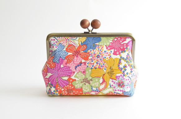 Retro floral cosmetic pouch - Liberty "Mauvey" Multi  [731] 第2張的照片