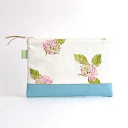 Zipper pouch(M) - French Linen "hydrangea" [486] 第2張的照片