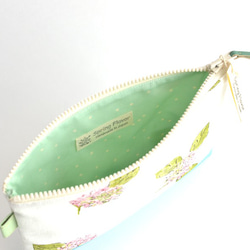 Zipper pouch(M) - French Linen "hydrangea" [486] 第4張的照片