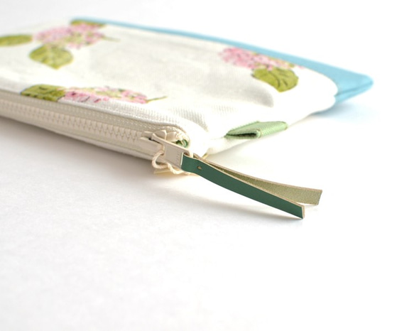 Zipper pouch(M) - French Linen "hydrangea" [486] 第6張的照片