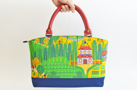 {OOAK} Top handle bag - Vintage Farm House [711] 第1張的照片