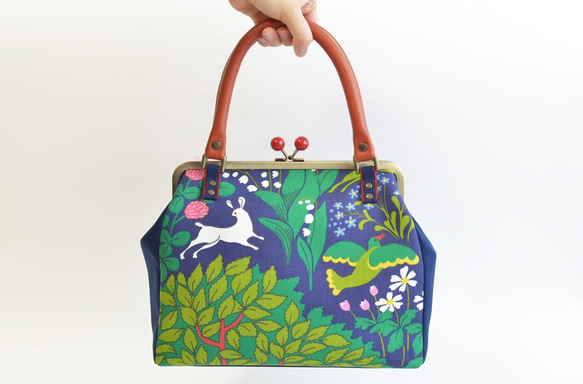 {OOAK} Top handle bag - almedahls Jakten Navy [759] 第2張的照片