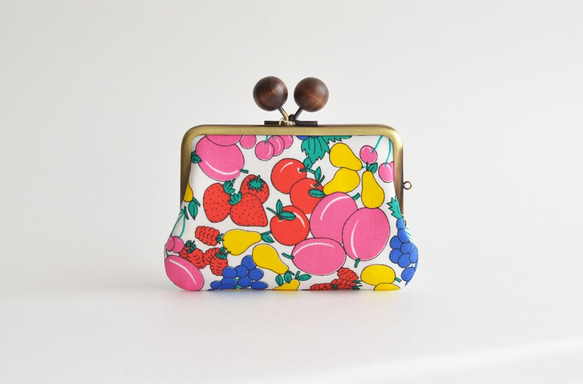 Double clasp/frame purse - Vintage - fruits from Sweden[847] 第3張的照片