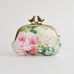 {花卉口金包} Elegant floral frame purse with birds - Roses [887] 第2張的照片