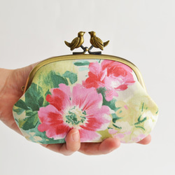 {花卉口金包} Elegant floral frame purse with birds - Roses [887] 第3張的照片