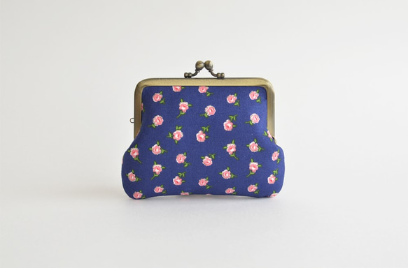 {花卉口金包} Retro floral coin purse - Katie Jane Blue Rose [891] 第2張的照片