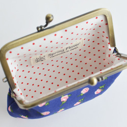 {花卉口金包} Retro floral coin purse - Katie Jane Blue Rose [891] 第4張的照片