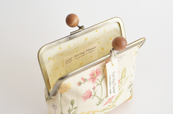 {花卉口金包} Cottage floral kiss lock cosmetic pouch [861] 第3張的照片