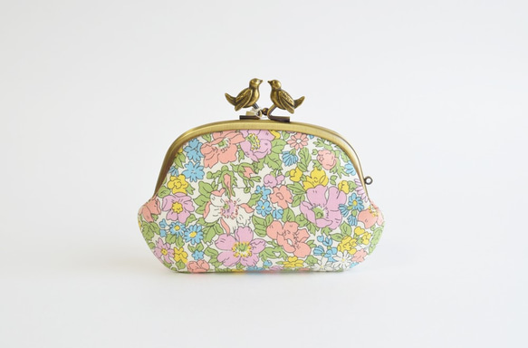 Liberty ”Cosmos Meadow" kiss lock purse with birds [930] 第3張的照片