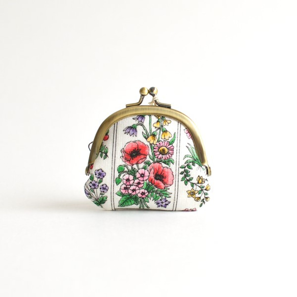 口金包 - Coin purse (S) - Vintage Wildflower in white [534] 第3張的照片