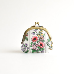 口金包 - Coin purse (S) - Vintage Wildflower in white [534] 第4張的照片