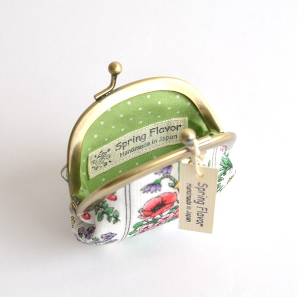 口金包 - Coin purse (S) - Vintage Wildflower in white [534] 第5張的照片