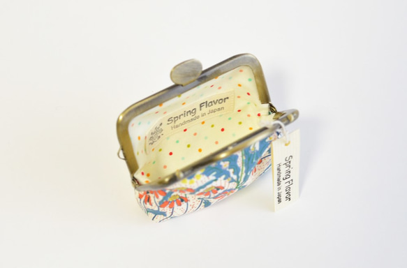 Tiny frame pouch - Liberty "Alpine Pasture" orange [037] 第4張的照片