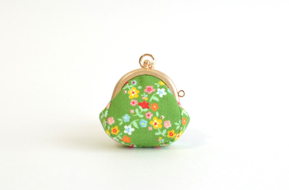 {花卉口金包} Mini coin purse - Green Garden Floral [081] 第3張的照片