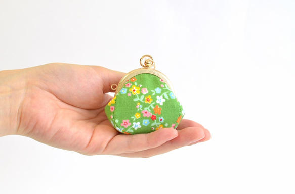 {花卉口金包} Mini coin purse - Green Garden Floral [081] 第4張的照片