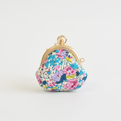 {花卉口金包} Mini coin purse - Liberty "Claire Aude"  blue [077] 第2張的照片