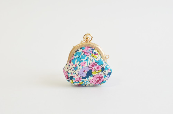 {花卉口金包} Mini coin purse - Liberty "Claire Aude"  blue [077] 第2張的照片