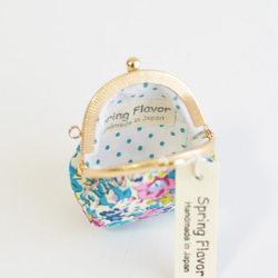 {花卉口金包} Mini coin purse - Liberty "Claire Aude"  blue [077] 第5張的照片