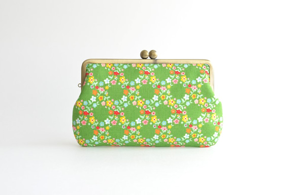 Long frame purse (M) - Imported "Green Garden" [297] 第2張的照片