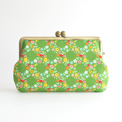 Long frame purse (M) - Imported "Green Garden" [297] 第3張的照片