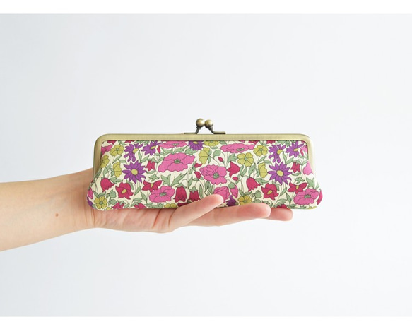 {花卉口金包} Floral pen case - Liberty ”Poppy and Daisy" [456] 第1張的照片