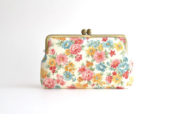 Retro floral small cosmetic pouch - Green Garden [459] 第2張的照片
