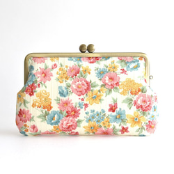Retro floral small cosmetic pouch - Green Garden [459] 第3張的照片