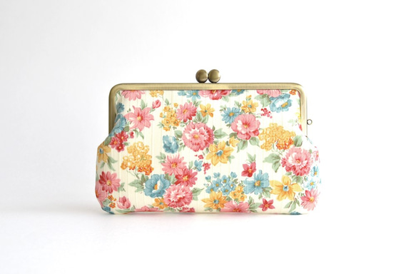 Retro floral small cosmetic pouch - Green Garden [459] 第3張的照片