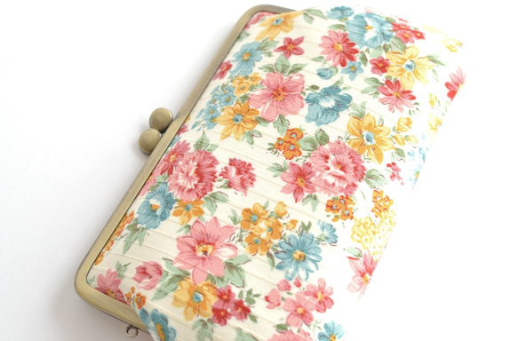 Retro floral small cosmetic pouch - Green Garden [459] 第4張的照片