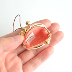 Tiny kiss lock purse with strap - Miranda / Red Brown [971] 第4張的照片