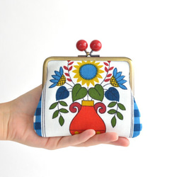 Kiss lock purse (M) - Vintage "Retro Folk Flower" [059] 第1張的照片