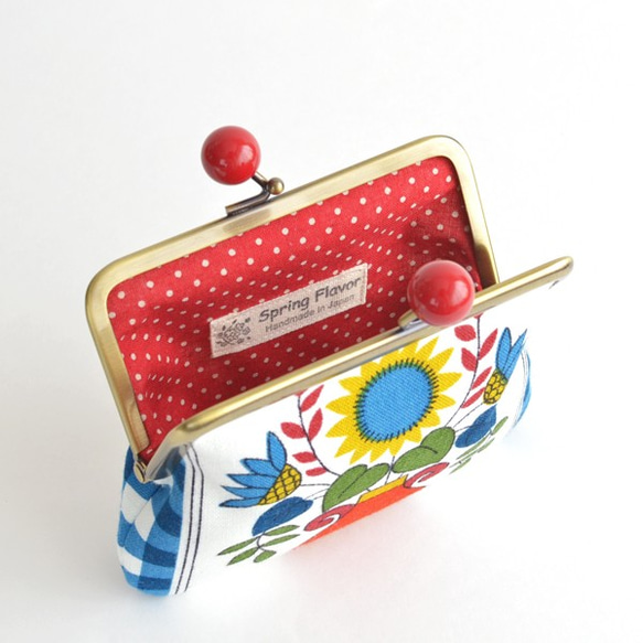 Kiss lock purse (M) - Vintage "Retro Folk Flower" [059] 第4張的照片