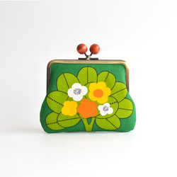 Vintage "Retro Floral Tree" kiss lock cosmetic pouch [238] 第2張的照片