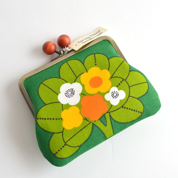 Vintage "Retro Floral Tree" kiss lock cosmetic pouch [238] 第6張的照片