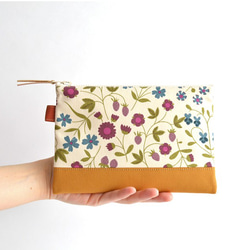 Zipper pouch（M) - Liberty "Mirabelle" Camel [468] 第1張的照片